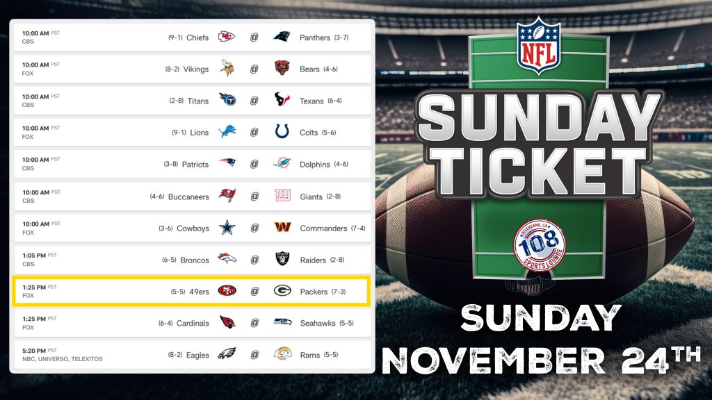 108 TV NFL NOV 24